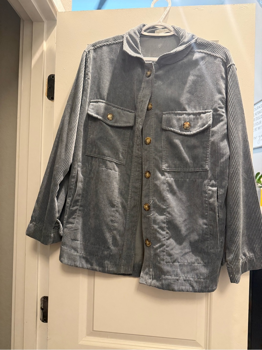 Sugar Rain Blue Corduroy Shirt